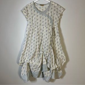 April Cornell lagenlook cottage core floral vintage midi dress